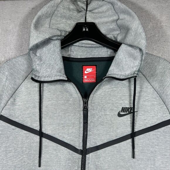 Nike Tech Fleece Hoodie Windrunner Full Zip Jacket Men’s Large Gray 885904-006 - Picture 4 of 15